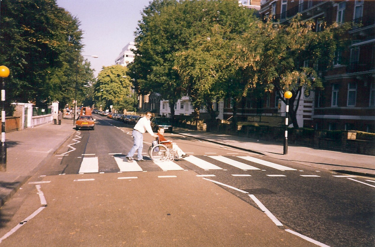 Dave Seal and Myself doing THE BEATLES Abbey Road Walk in September 1996
